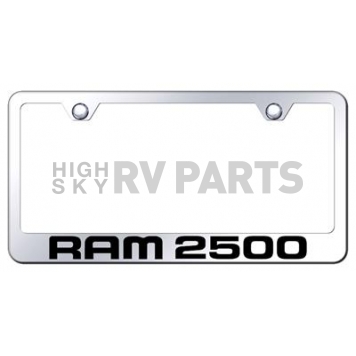 Automotive Gold License Plate Frame - Silver Stainless Steel - LFR25EC