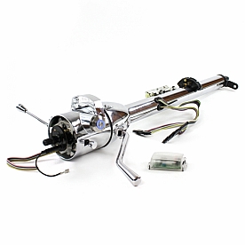 Helix Steering Column - Chrome Plated Steel Silver 33 Inch - 10004