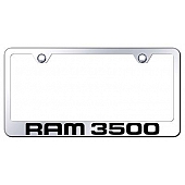 Automotive Gold License Plate Frame - Silver Stainless Steel - LFR35EC