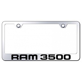 Automotive Gold License Plate Frame - Silver Stainless Steel - LFR35EC