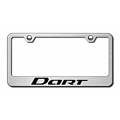 Automotive Gold License Plate Frame - Silver Stainless Steel - LFDARTES