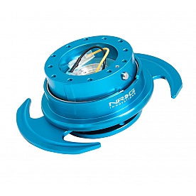 NRG Innovations Steering Wheel Quick Release - 6 Hole Hub Adapter  Blue - SRK650NB