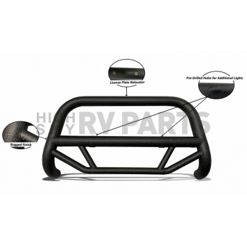 Black Horse Offroad Bull Bar Tube 2-1/2 Inch Black Textured Steel - MBTMT0212-1