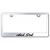 Automotive Gold License Plate Frame - Silver Stainless Steel - LFDELEC