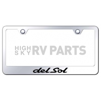 Automotive Gold License Plate Frame - Silver Stainless Steel - LFDELEC