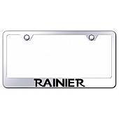 Automotive Gold License Plate Frame - Silver Stainless Steel - LFRAIEC