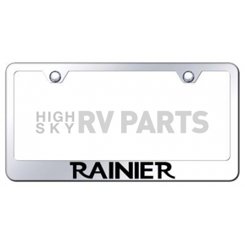 Automotive Gold License Plate Frame - Silver Stainless Steel - LFRAIEC