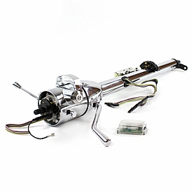 Helix Steering Column - Chrome Plated Steel Silver 33 Inch - 10006