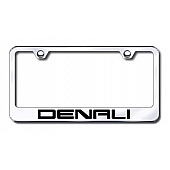 Automotive Gold License Plate Frame - Silver Stainless Steel - LFDENEC