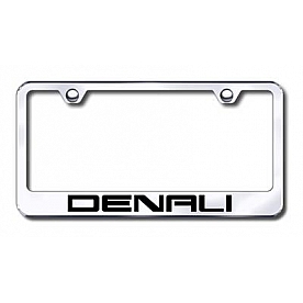 Automotive Gold License Plate Frame - Silver Stainless Steel - LFDENEC