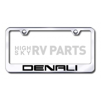 Automotive Gold License Plate Frame - Silver Stainless Steel - LFDENEC