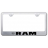 Automotive Gold License Plate Frame - Silver Stainless Steel - LFRAMES