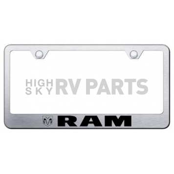 Automotive Gold License Plate Frame - Silver Stainless Steel - LFRAMES