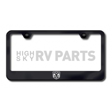 Automotive Gold License Plate Frame - Black Stainless Steel - LFRAMHEB