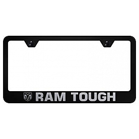 Automotive Gold License Plate Frame - Black Stainless Steel - LFRAMTEB