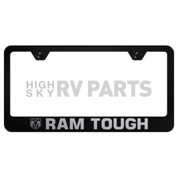 Automotive Gold License Plate Frame - Black Stainless Steel - LFRAMTEB