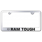 Automotive Gold License Plate Frame - Silver Stainless Steel - LFRAMTEC