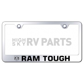 Automotive Gold License Plate Frame - Silver Stainless Steel - LFRAMTEC