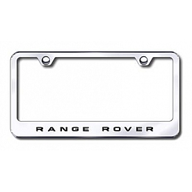 Automotive Gold License Plate Frame - Silver Stainless Steel - LFRANEC