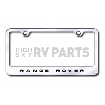 Automotive Gold License Plate Frame - Silver Stainless Steel - LFRANEC