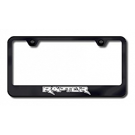 Automotive Gold License Plate Frame - Black Stainless Steel - LFRAPEB