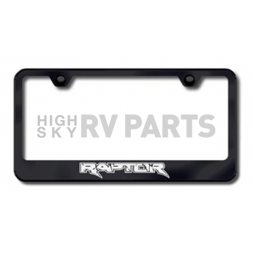 Automotive Gold License Plate Frame - Black Stainless Steel - LFRAPEB