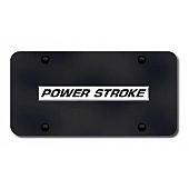 Automotive Gold License Plate - Powerstroke Stainless Steel - PWRNCB