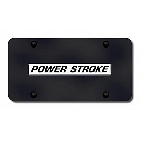 Automotive Gold License Plate - Powerstroke Stainless Steel - PWRNCB
