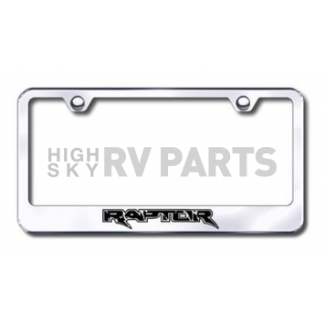 Automotive Gold License Plate Frame - Silver Stainless Steel - LFRAPEC