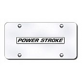 Automotive Gold License Plate - Powerstroke Stainless Steel - PWRNCC