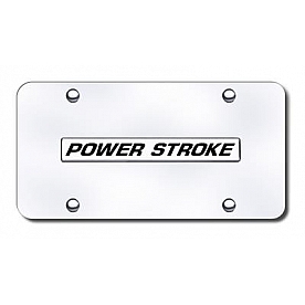 Automotive Gold License Plate - Powerstroke Stainless Steel - PWRNCC