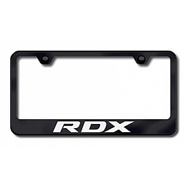 Automotive Gold License Plate Frame - Black Stainless Steel - LFRDXEB