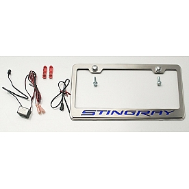 American Car Craft License Plate Frame - Stingray Lettering Stainless Steel - 052032ORG