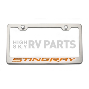 American Car Craft License Plate Frame - Stingray Lettering Stainless Steel - 052032ORG-1