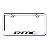 Automotive Gold License Plate Frame - Silver Stainless Steel - LFRDXEC