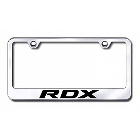 Automotive Gold License Plate Frame - Silver Stainless Steel - LFRDXEC