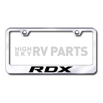 Automotive Gold License Plate Frame - Silver Stainless Steel - LFRDXEC