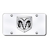 Automotive Gold License Plate - Ram Logo Stainless Steel - RAM2SC