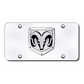 Automotive Gold License Plate - Ram Logo Stainless Steel - RAM2SC