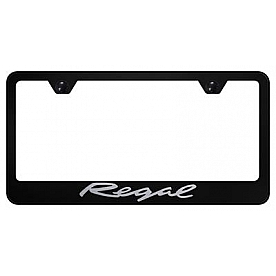 Automotive Gold License Plate Frame - Black Stainless Steel - LFREGEB