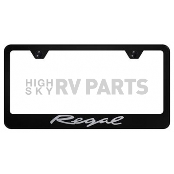 Automotive Gold License Plate Frame - Black Stainless Steel - LFREGEB