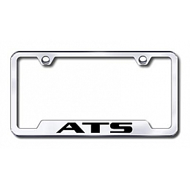 Automotive Gold License Plate Frame - Silver Stainless Steel - GFATSCEC