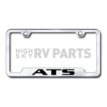 Automotive Gold License Plate Frame - Silver Stainless Steel - GFATSCEC