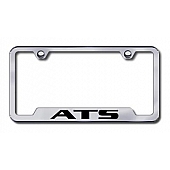 Automotive Gold License Plate Frame - Silver Stainless Steel - GFATSCES