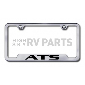 Automotive Gold License Plate Frame - Silver Stainless Steel - GFATSCES