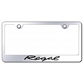 Automotive Gold License Plate Frame - Silver Stainless Steel - LFREGEC