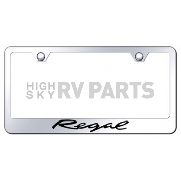 Automotive Gold License Plate Frame - Silver Stainless Steel - LFREGEC