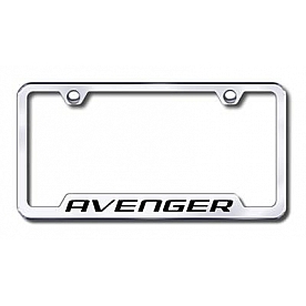 Automotive Gold License Plate Frame - Silver Stainless Steel - GFAVEEC