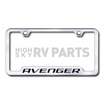 Automotive Gold License Plate Frame - Silver Stainless Steel - GFAVEEC