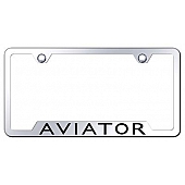 Automotive Gold License Plate Frame - Silver Stainless Steel - GFAVIEC